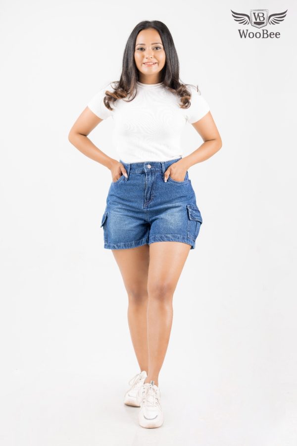 HIGHWAIST CARGO POCKET SHORT - Image 10