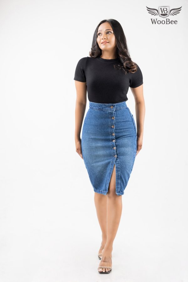 HIGHWAIST BUTTON SKIRT