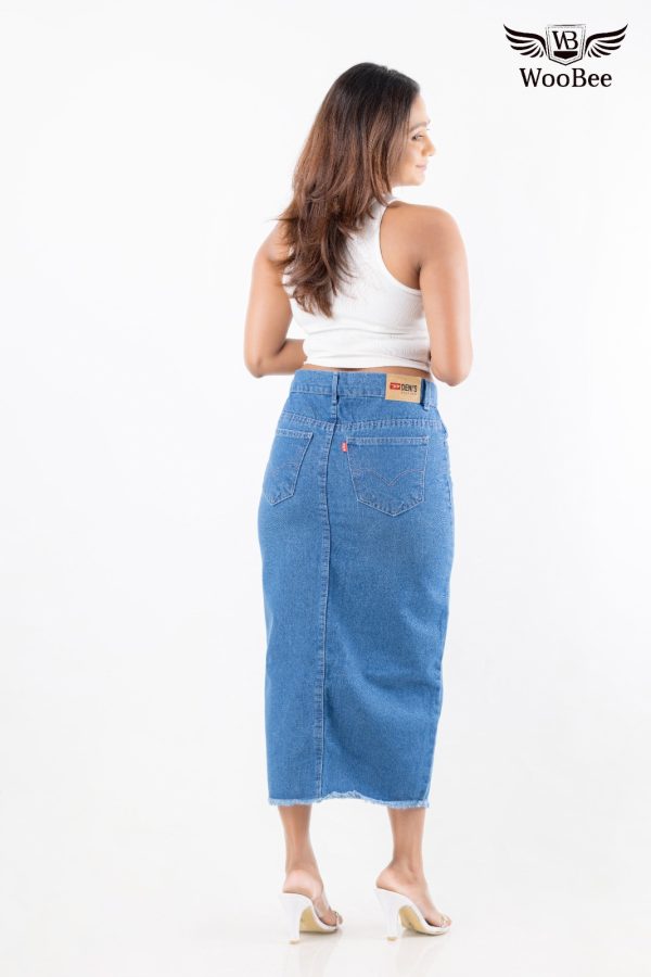 HIGHWAIST FRONT OPEN SLIT SKIRT - Image 4