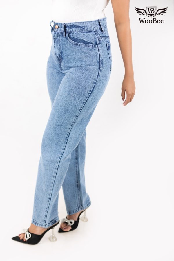 HIGHWAIST ACID WASHED MOM JEANS - Image 2