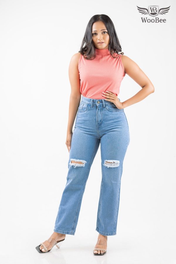 HIGHWAIST PATCH MOM JEANS