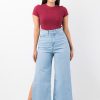HIGHWAIST STREIGHT LEG SIDE OPEN JEANS - Image 2
