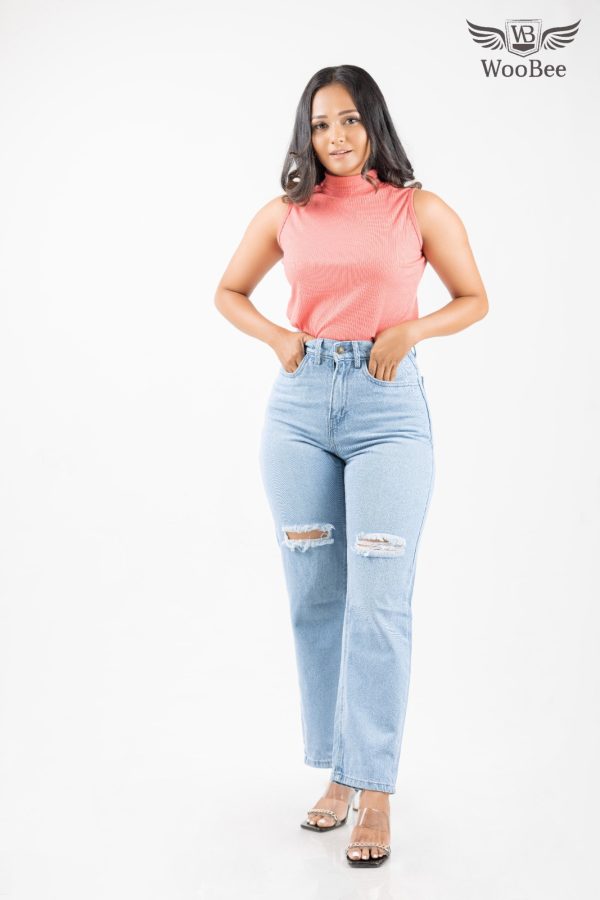 HIGHWAIST PATCH MOM JEANS - Image 6