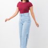 HIGHWAIST STREIGHT LEG SIDE OPEN JEANS - Image 3