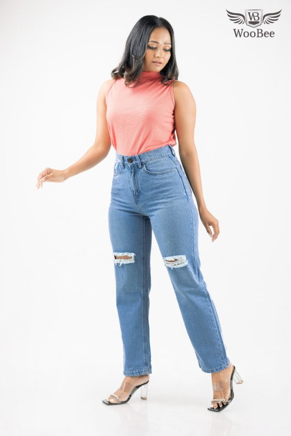 HIGHWAIST PATCH MOM JEANS - Image 3